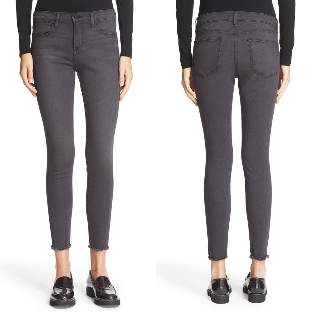 Frame Quinn Le High Skinny Raw Hem High Rise Jean